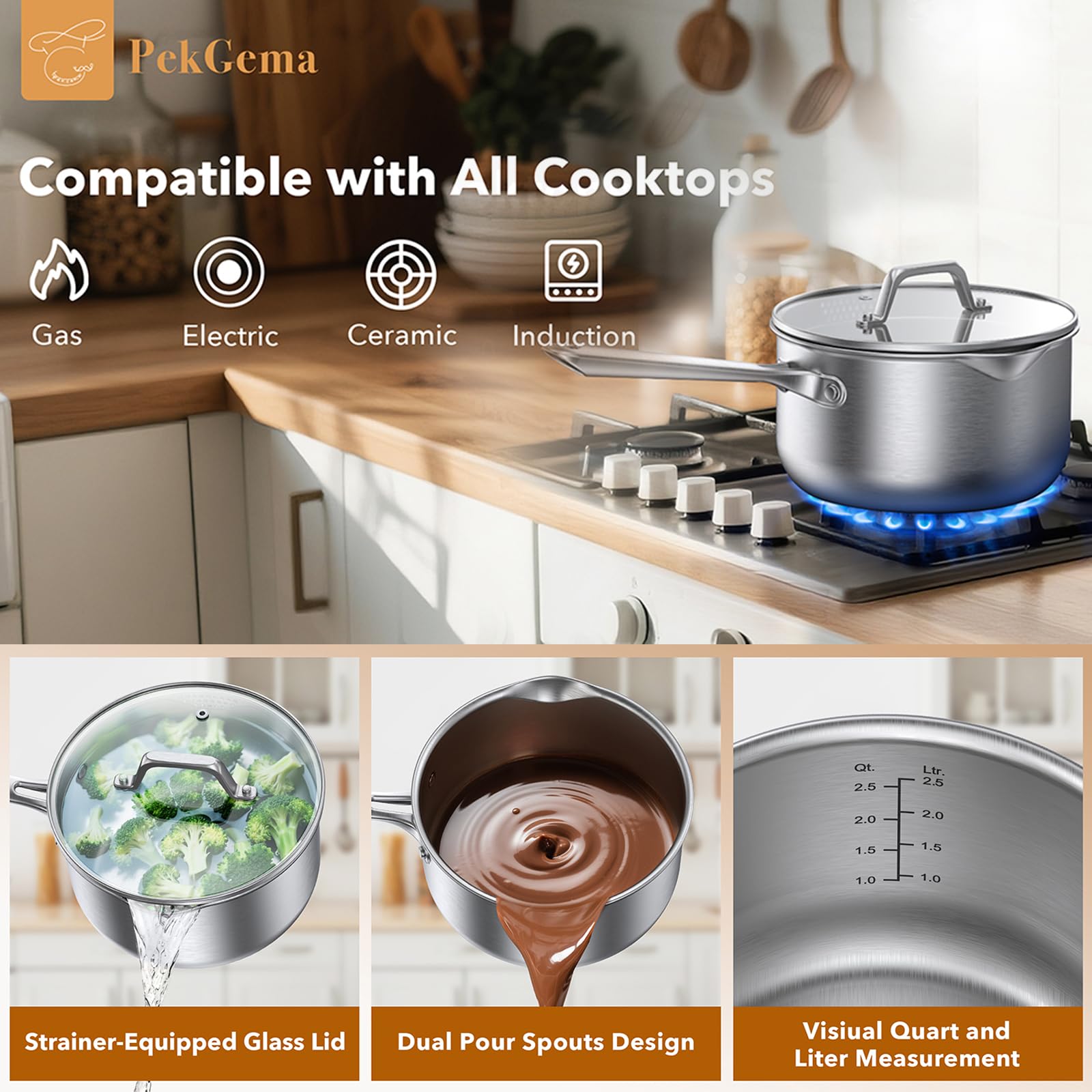 PekGema lid connects to the handle for compact storage