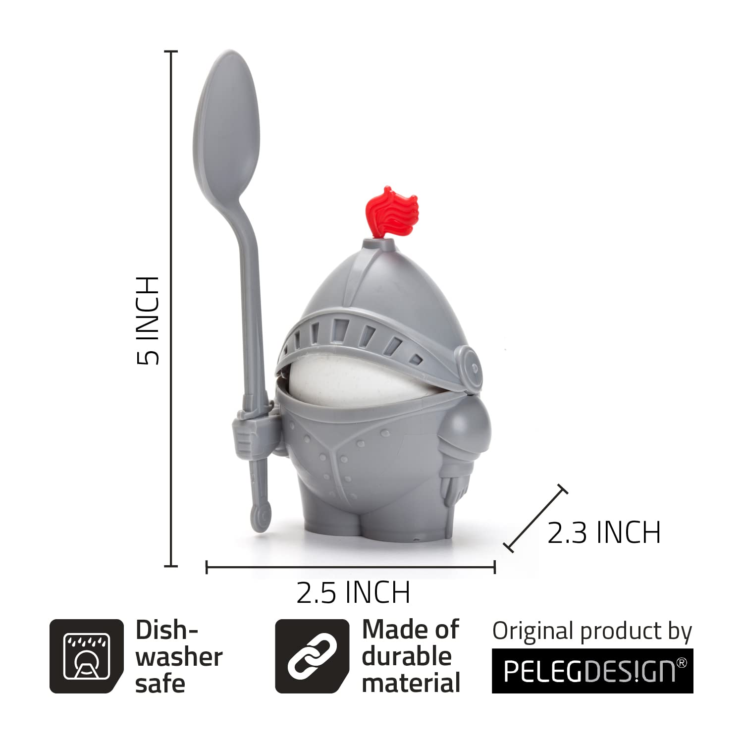 PELEG DESIGN Arthur Knight egg cup back view highlighting durable construction.