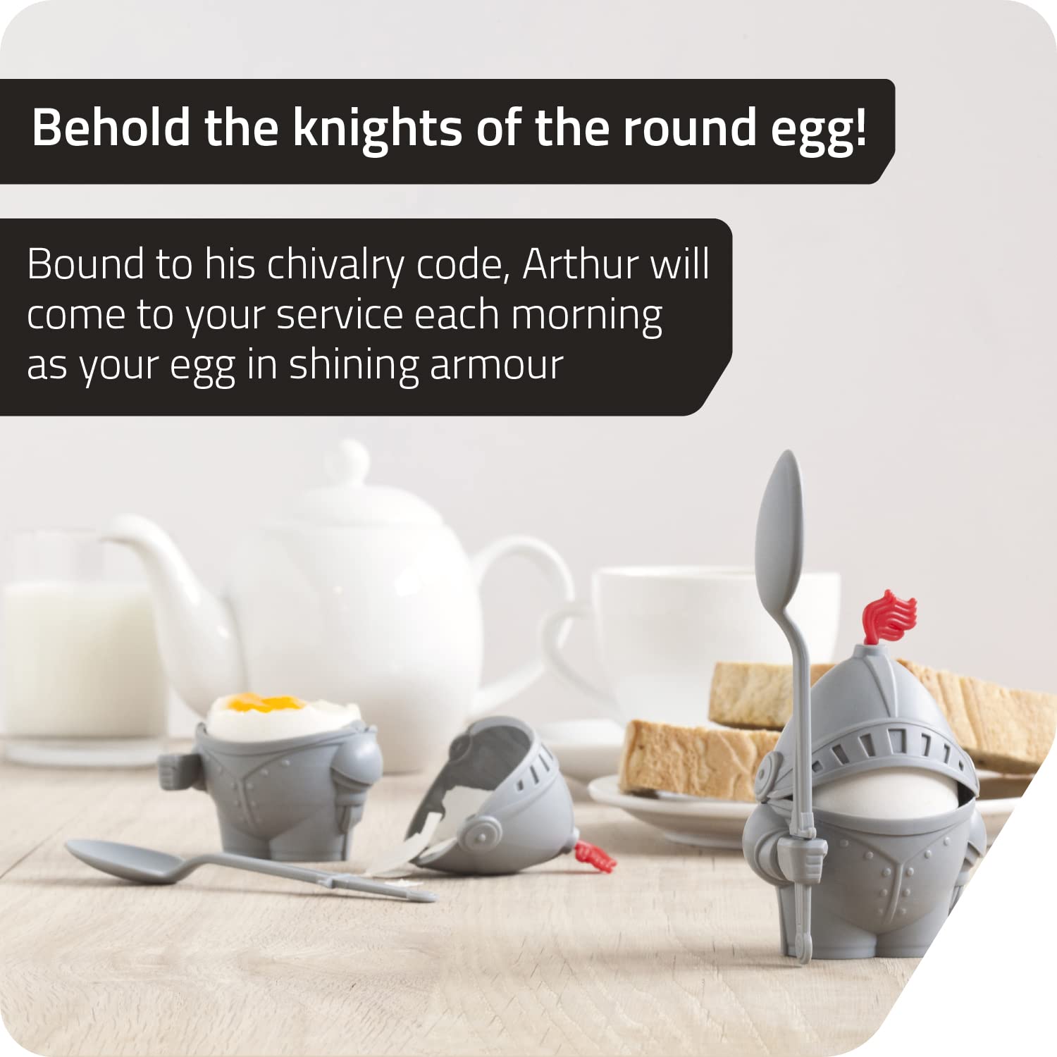 PELEG DESIGN Arthur Knight spoon complements the cup for simple egg serving.