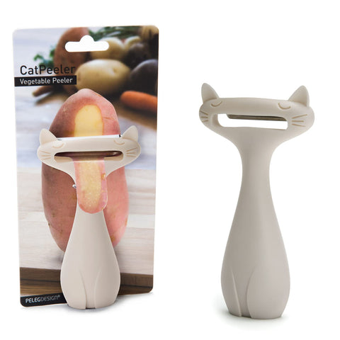 PELEG DESIGN CatPeeler with cat-face design for playful kitchen prep.