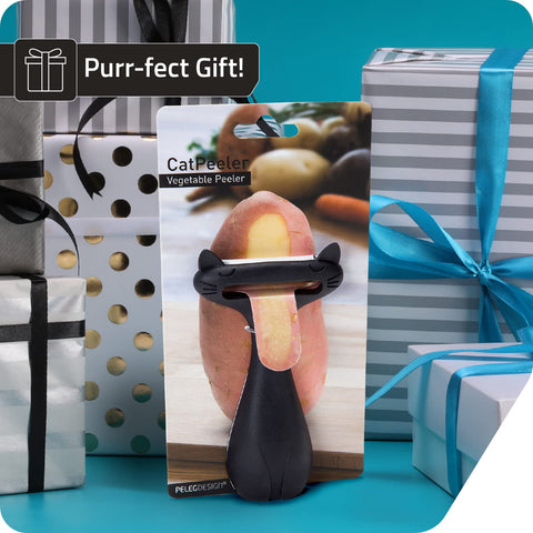 Peleg Design CatPeeler gift-ready packaging appeals to cat lovers seeking practical decor.