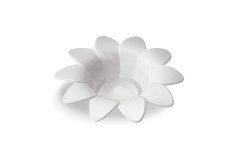 Peleg Design Daisy Egg Separator sits on a cup for mess-free yolk separation