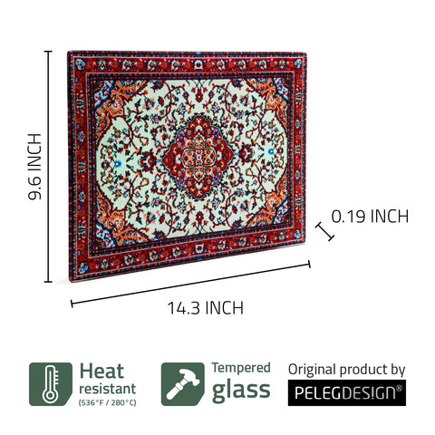PELEG DESIGN Rugboard kitchen decor with Persian rug motif adds style to countertops.