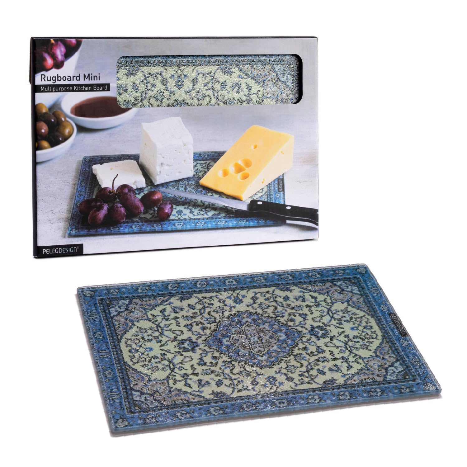 PELEG DESIGN Rugboard magic carpet cutting surface for stylish kitchen prep and easy slicing.