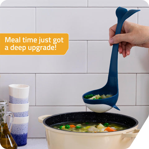 PELEG DESIGN Souper Tail ladle on table for entertaining settings