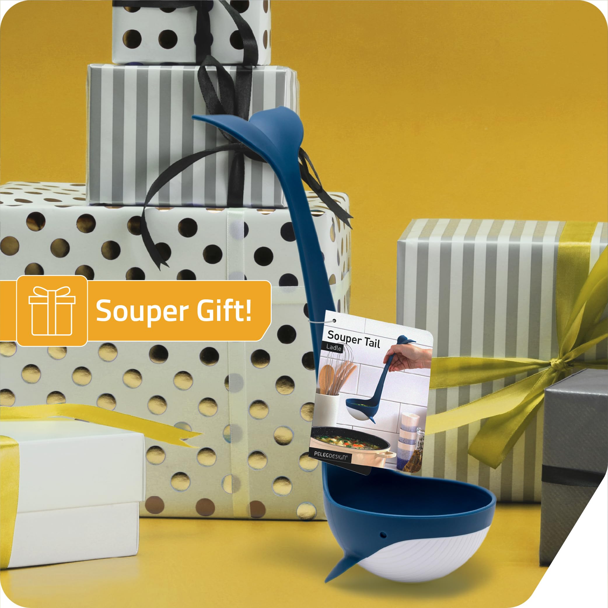 PELEG DESIGN Souper Tail ladle gift-ready packaging for kitchen lovers
