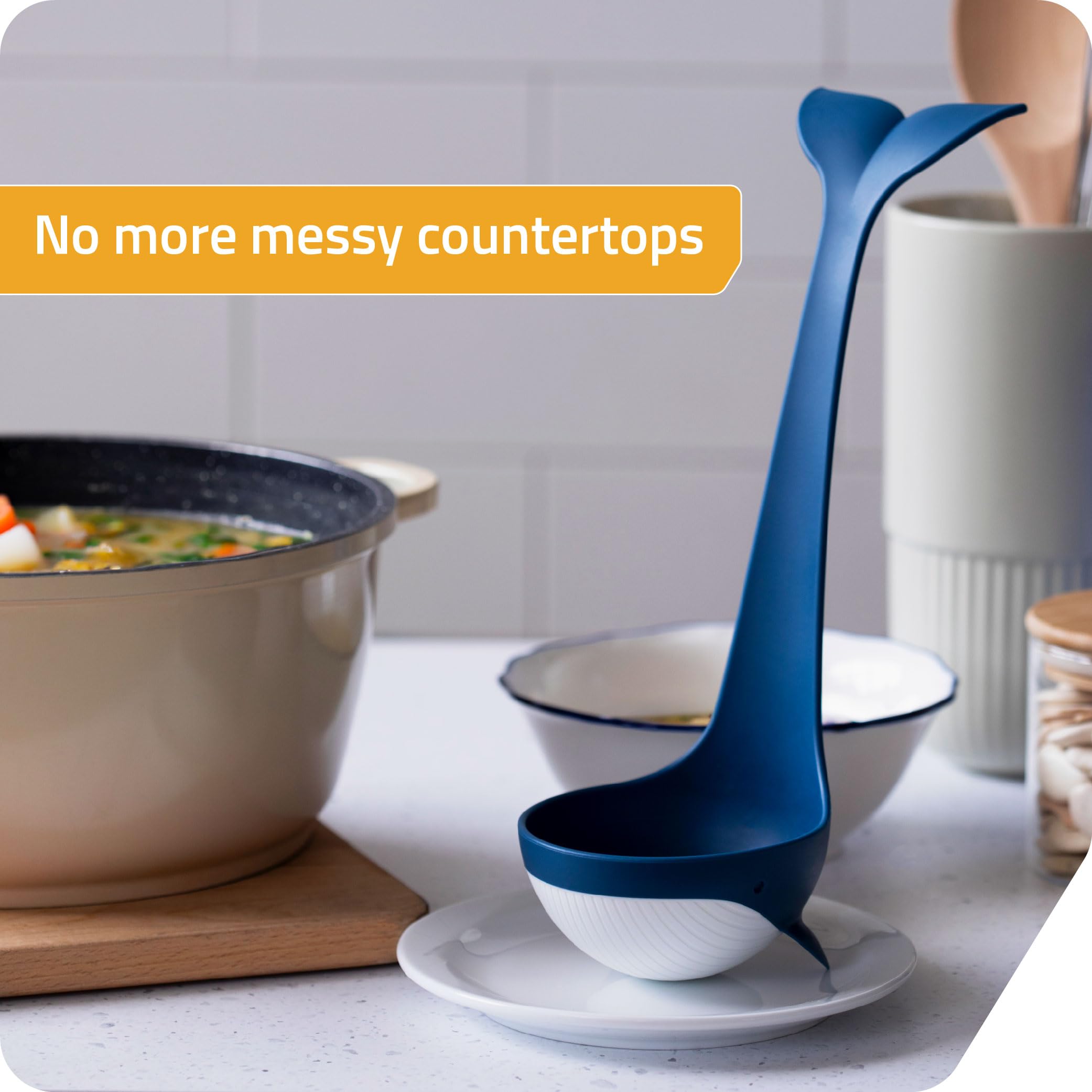 PELEG DESIGN Souper Tail ladle in kitchen for everyday meals