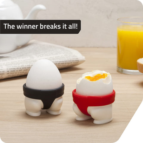 PELEG DESIGN Sumo Eggs black cup ideal for soft boiled eggs.