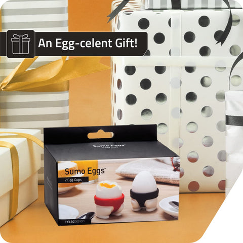 PELEG DESIGN Sumo Eggs gift-ready fun kitchen accessory.