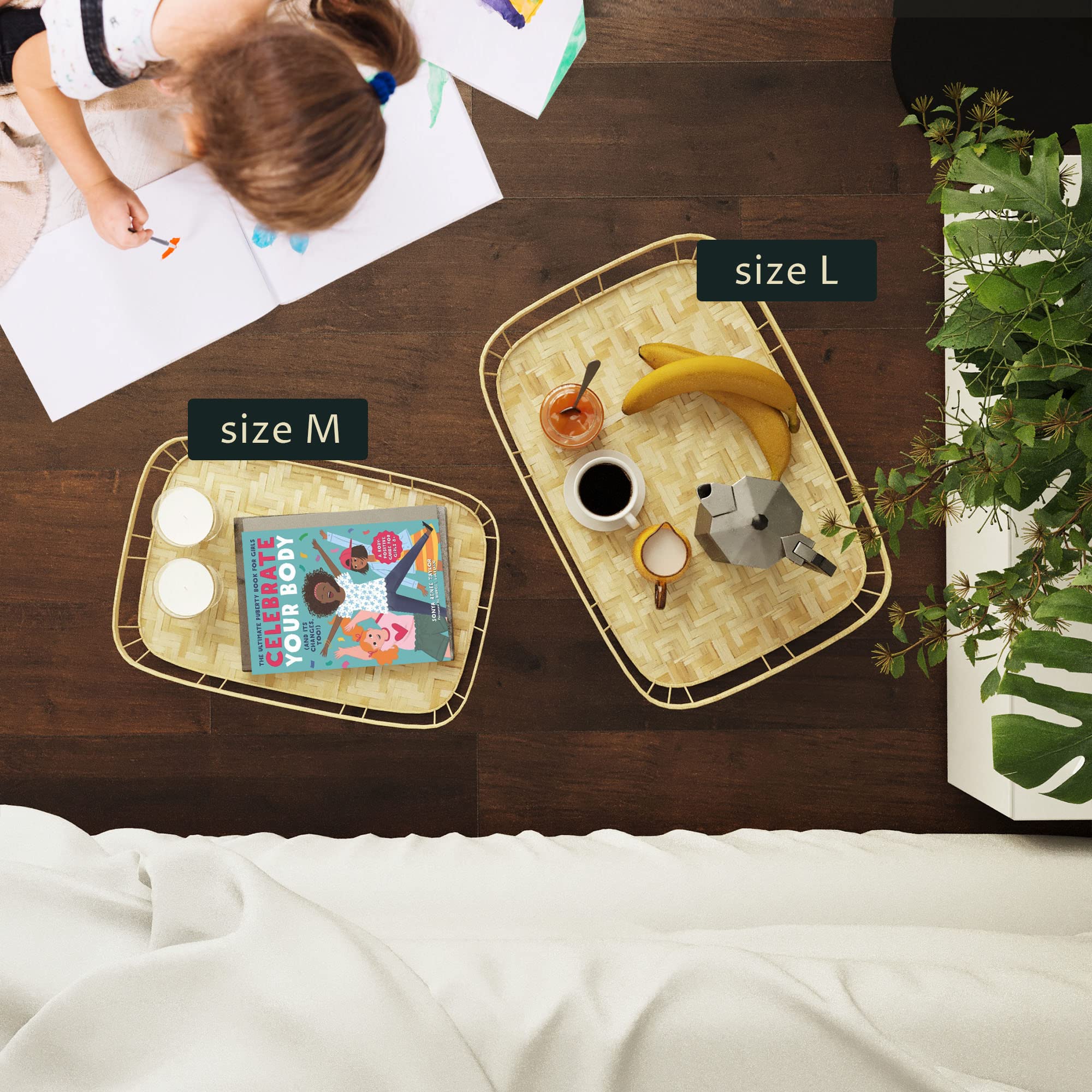 PEMAR decorative tray enhances living room display