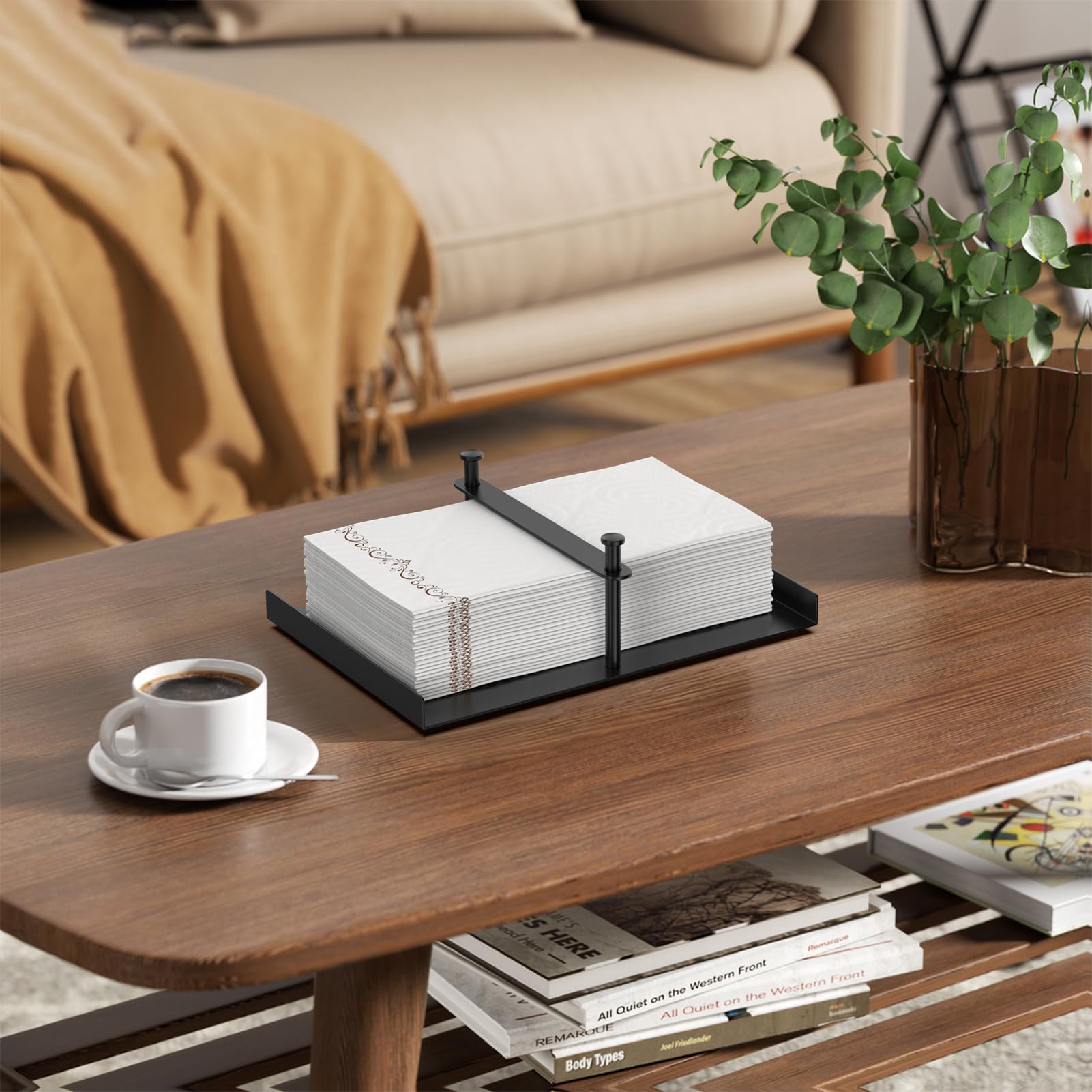 PENGARO flat napkin holder doubles as a decorative tray