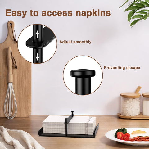PENGARO center-bar napkin holder resists wind on outdoor dining