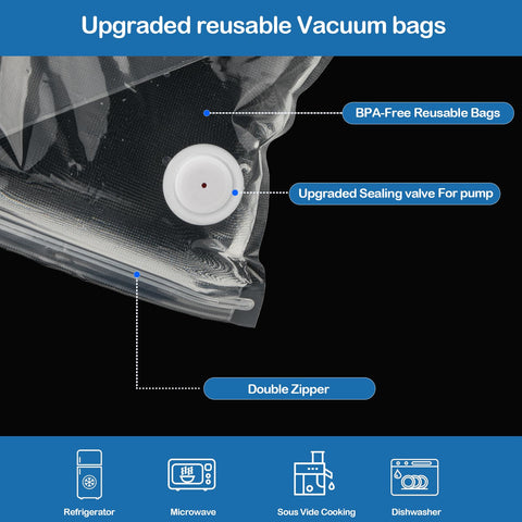 Pengrainsys bags for fridge or freezer storage to extend shelf life.