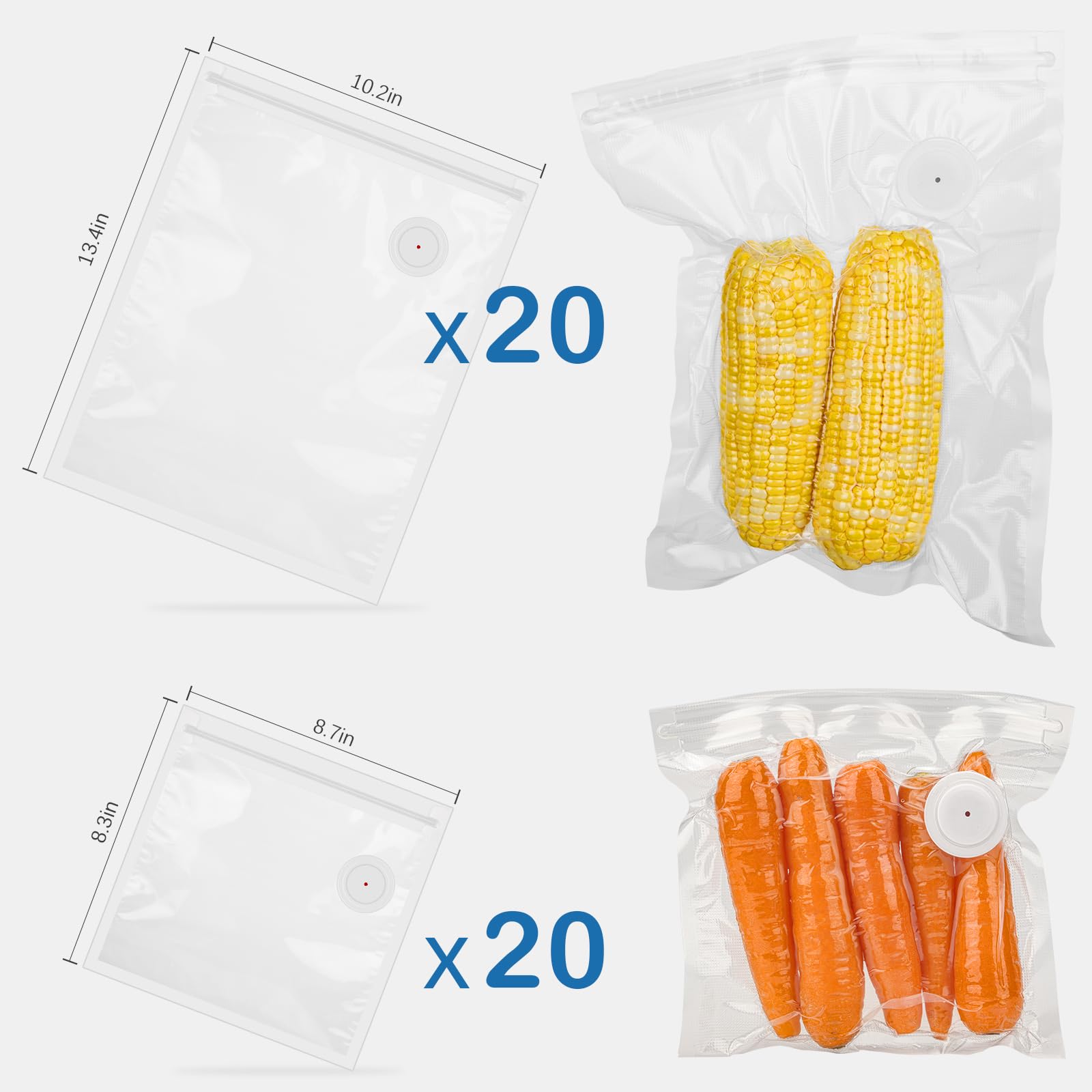 Pengrainsys handheld vacuum use with bags for quick sealing.