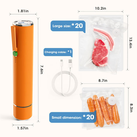 Pengrainsys large vacuum bags set for bulk foods.