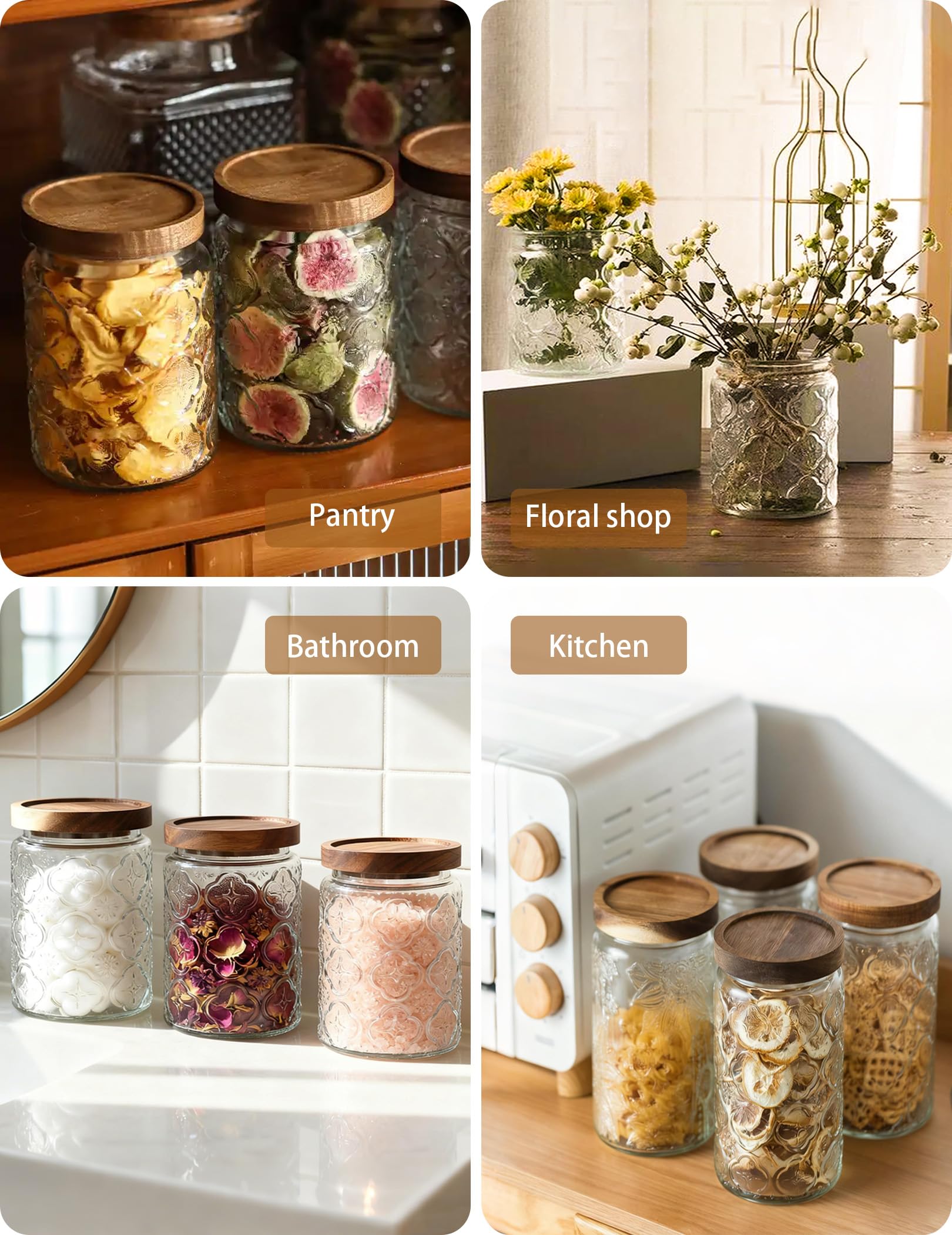 PENGSHU bathroom storage jar suitable for cotton balls and salts
