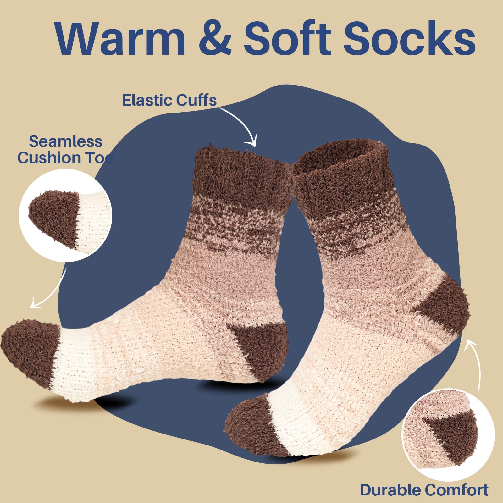Pengtai gift set cozy socks keep feet warm on chilly mornings.