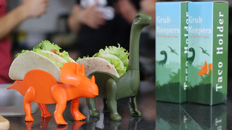 Penko Herd Pack Triceratops taco holder holds two tacos for family meals
