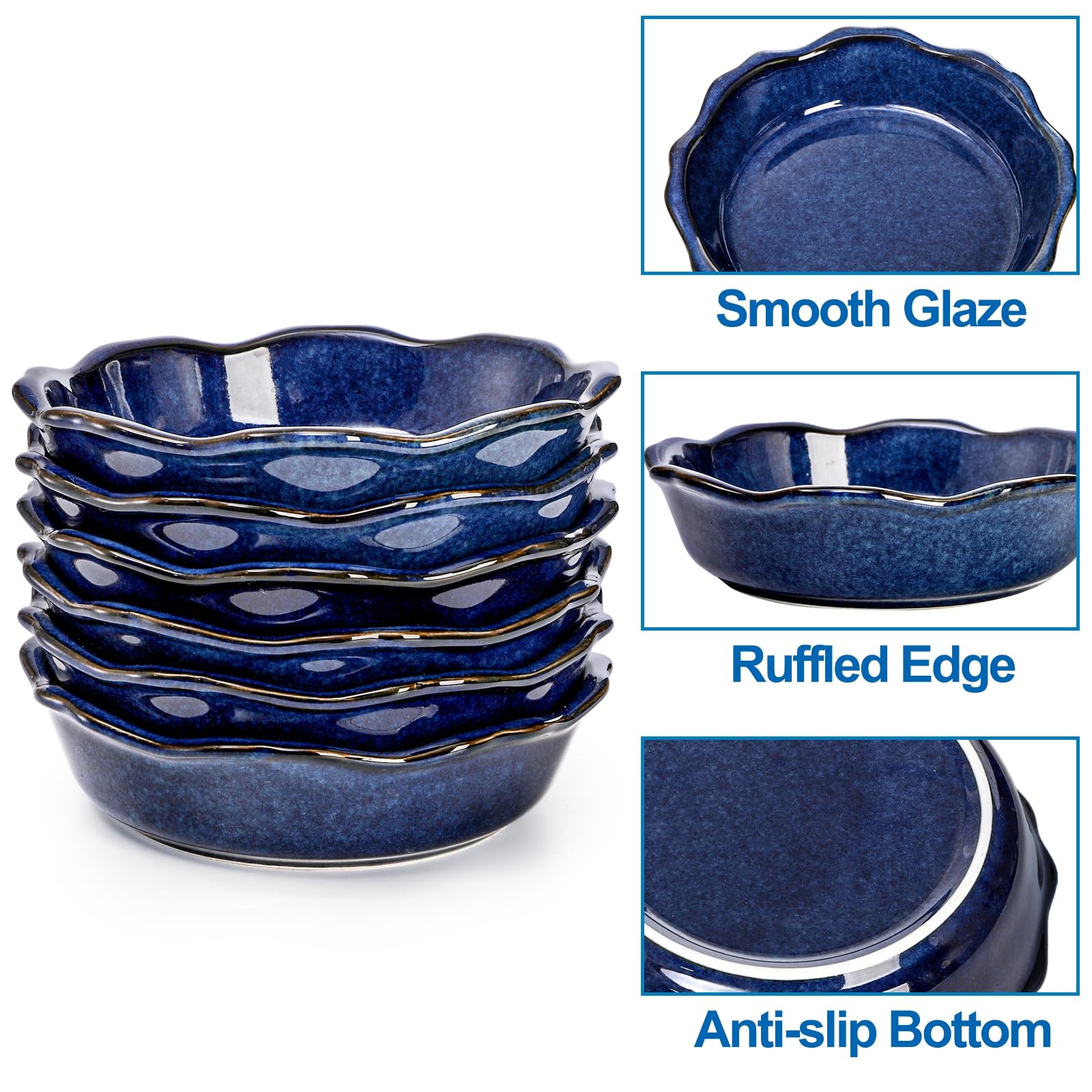Peohud 12 oz individual pie dish ideal for personal desserts.