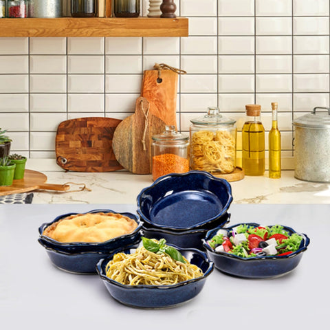 Peohud gift-ready ceramic pans brighten any table.
