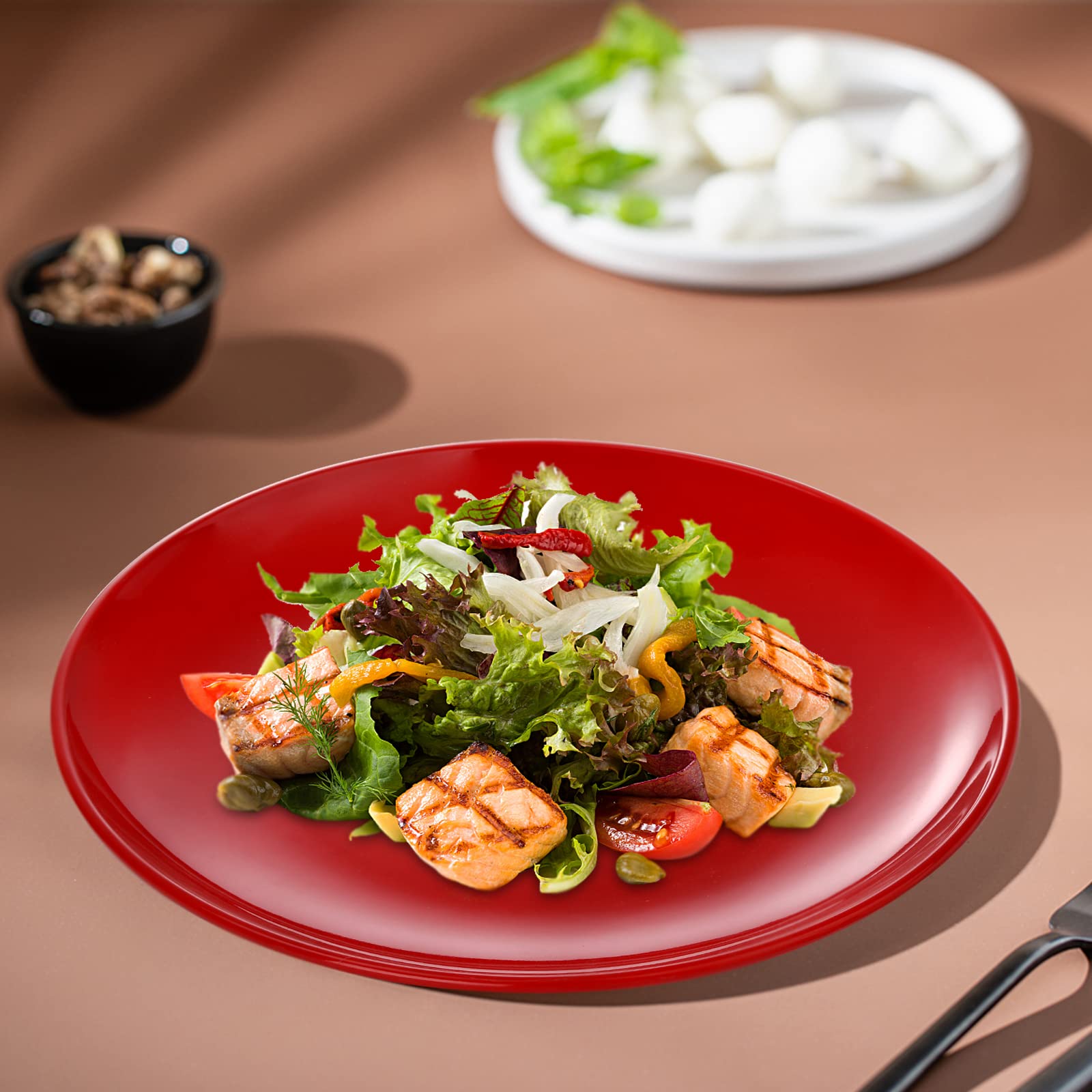 Peohud melamine plate in blue, dishwasher safe for quick cleanup after meals