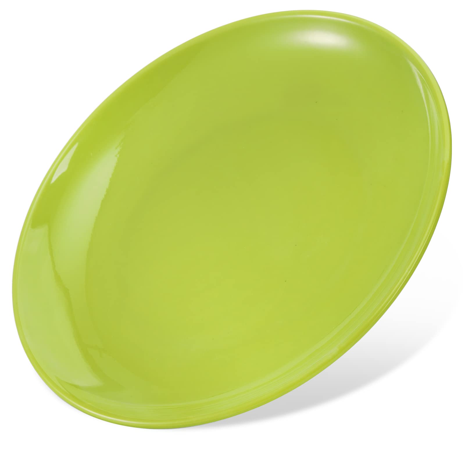Peohud melamine plate in green, versatile for salads, mains, and outdoor picnics