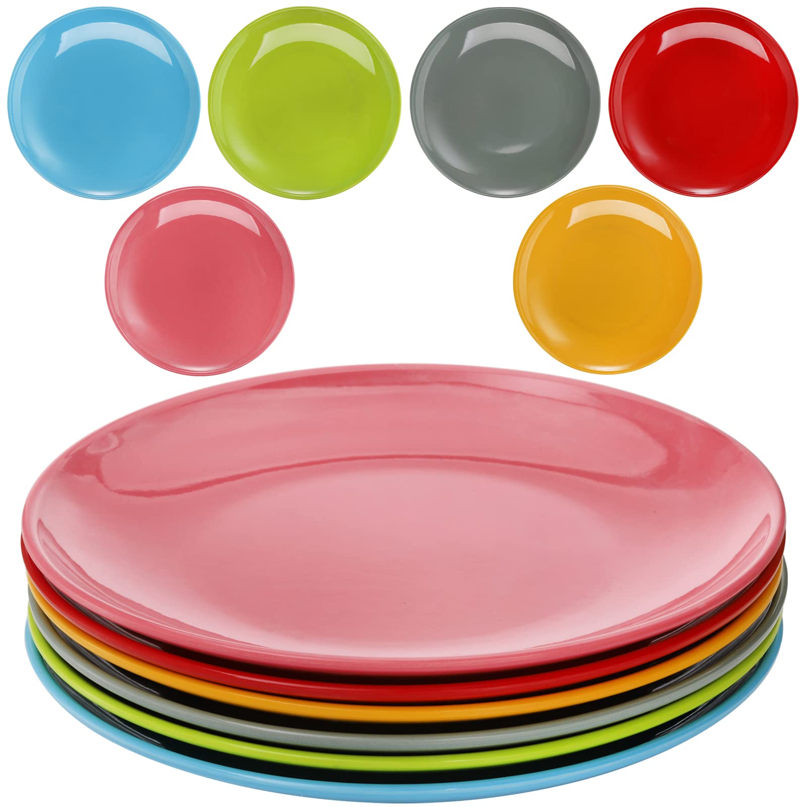 Peohud melamine plate in yellow, lightweight and durable for outdoor dining