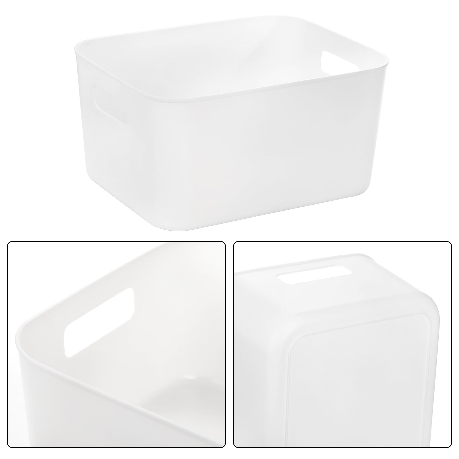 Peohud pantry organizer bin with handle enables easy transport between rooms.