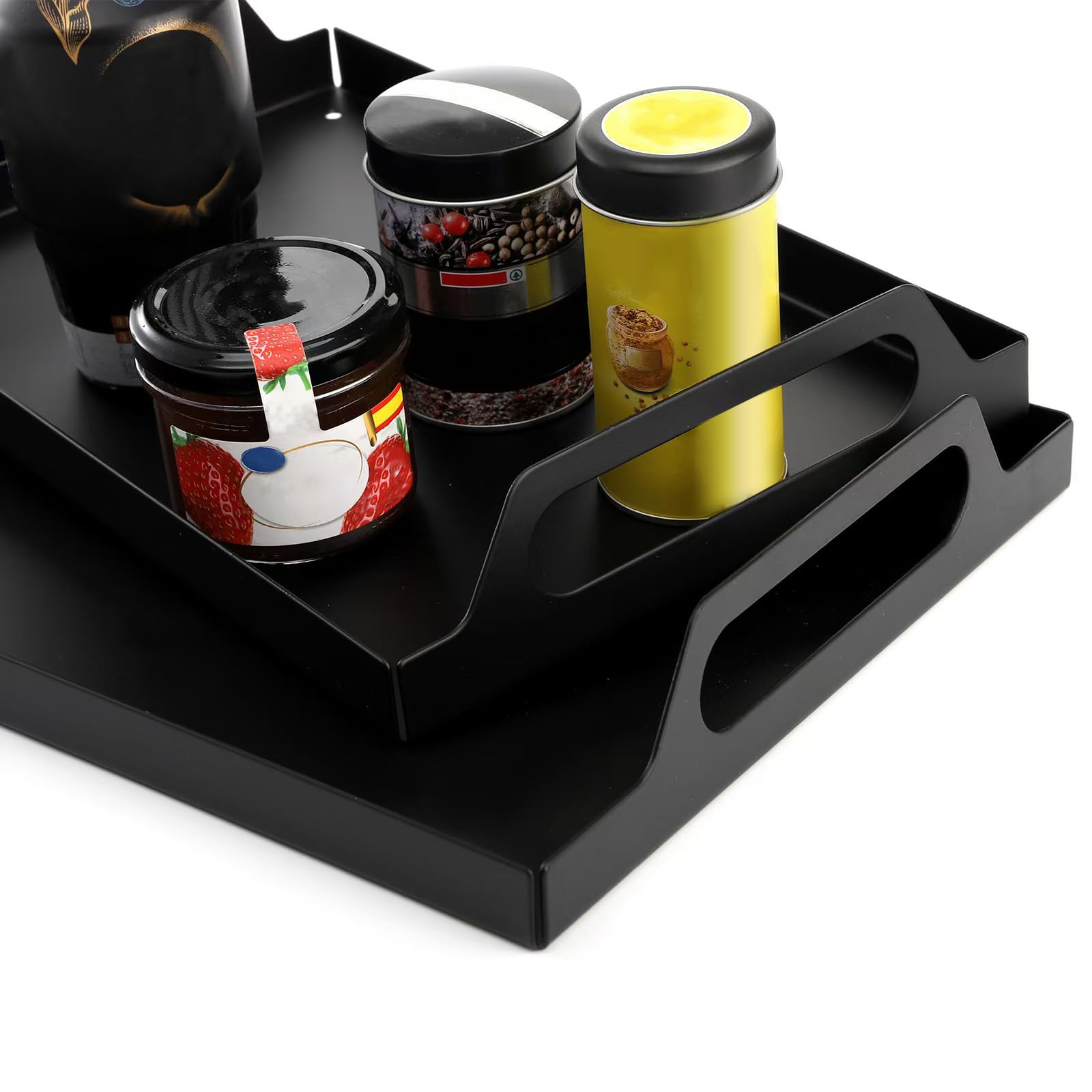 Peohud vanity display tray organizing makeup and jewelry with style.