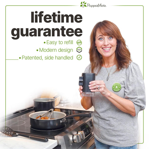 PepperMate 723 ceramic grinder resists flavor transfer between condiments