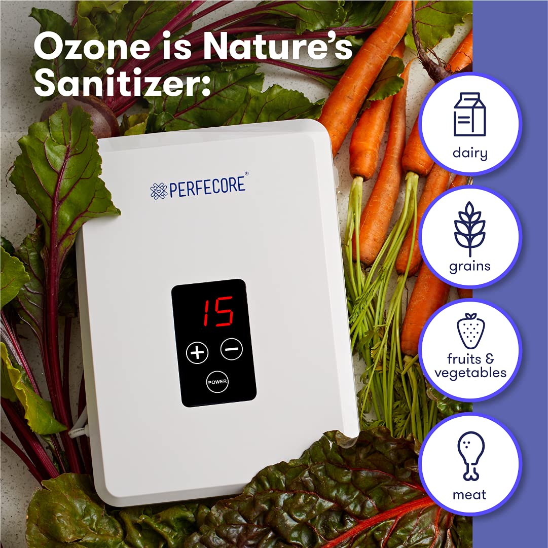 Perfecore ozone purifier reduces odors in water and kitchen surroundings.
