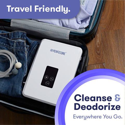 Perfecore ozonator purifies essential oils for skin-care routines.