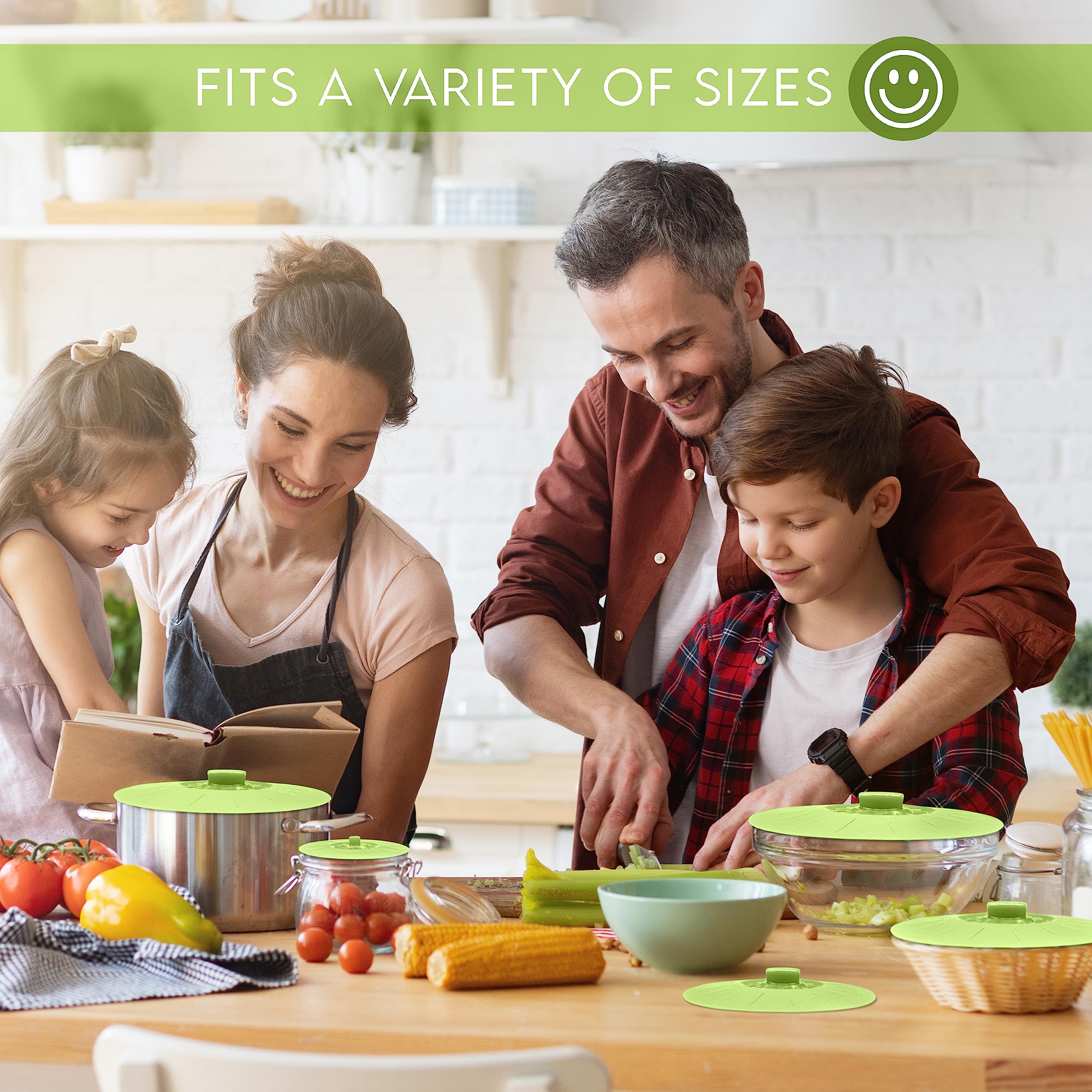 Perfect and Simple dishwasher-safe lids for easy cleanup after meals.