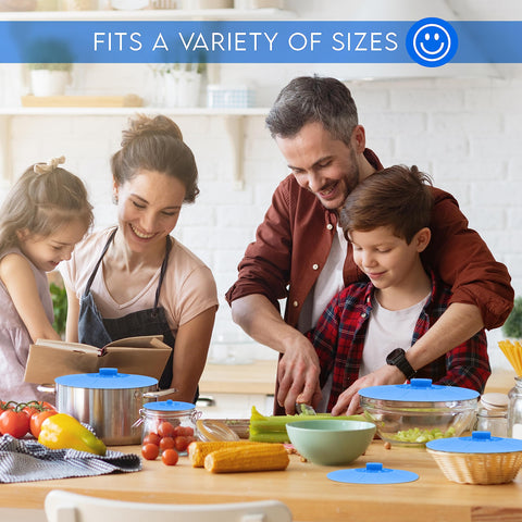 Perfect and Simple dishwasher-safe silicone lids simplify cleanup after meals.