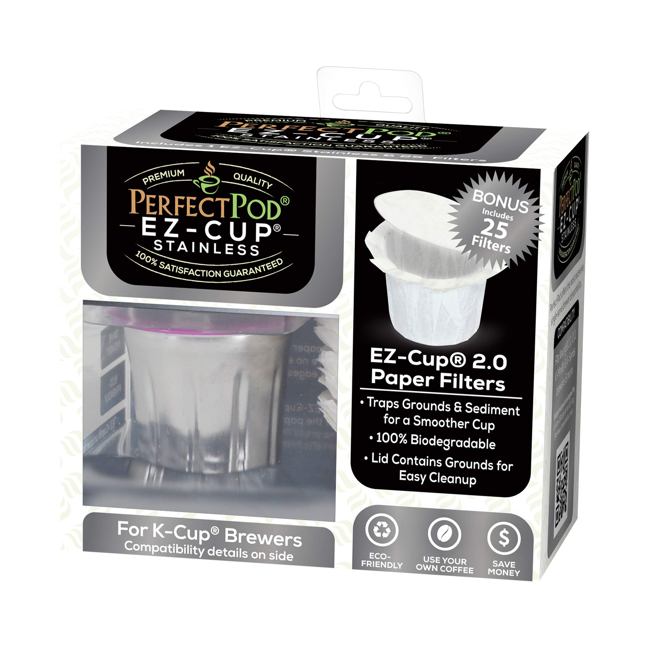 Dispose used paper filters easily for less mess with Perfect Pod.