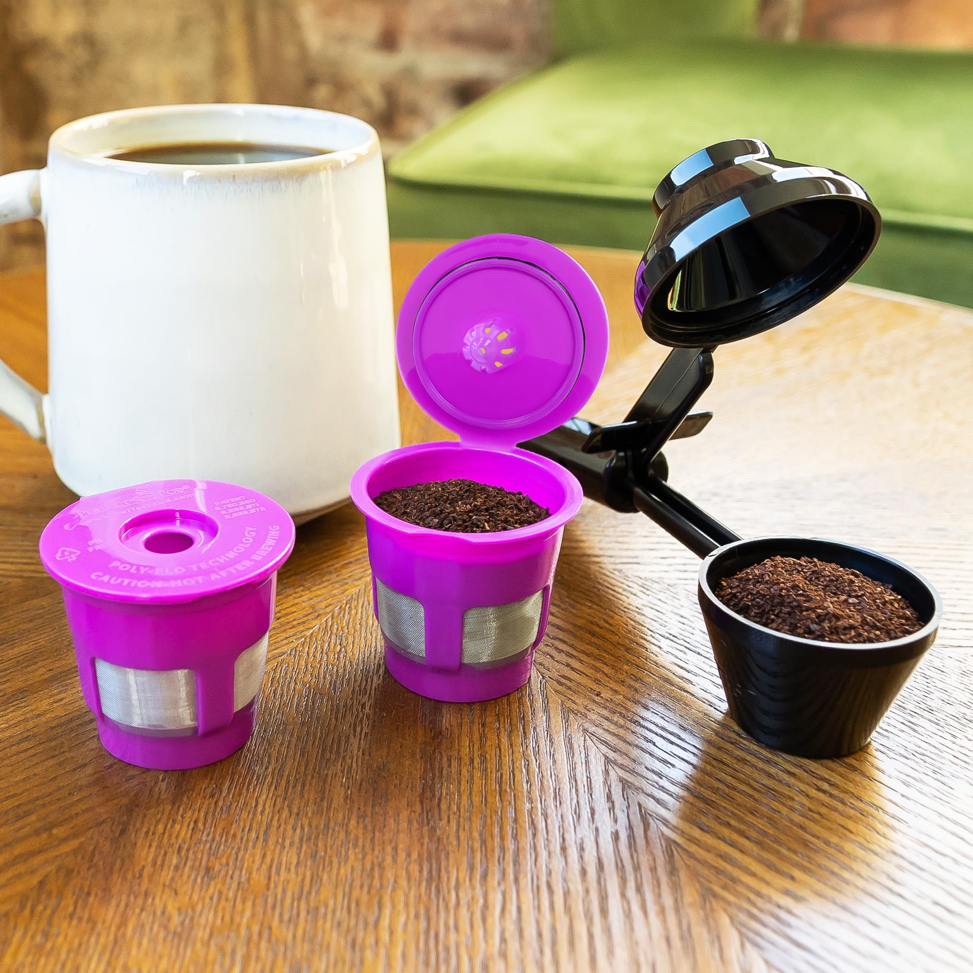 Perfect Pod easy-fill lid-on design for quick brewing