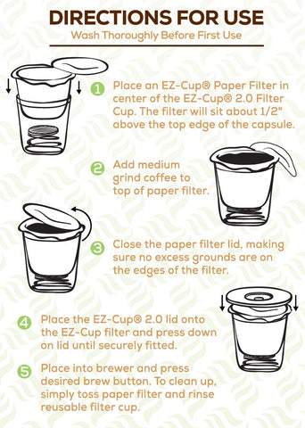 Cleaning and storage tips for EZ-Cup by Perfect Pod in a tidy kitchen setup.