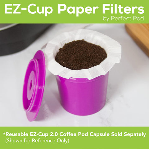 Perfect Pod EZ-Cup paper filter in use, shaping the brew flow.