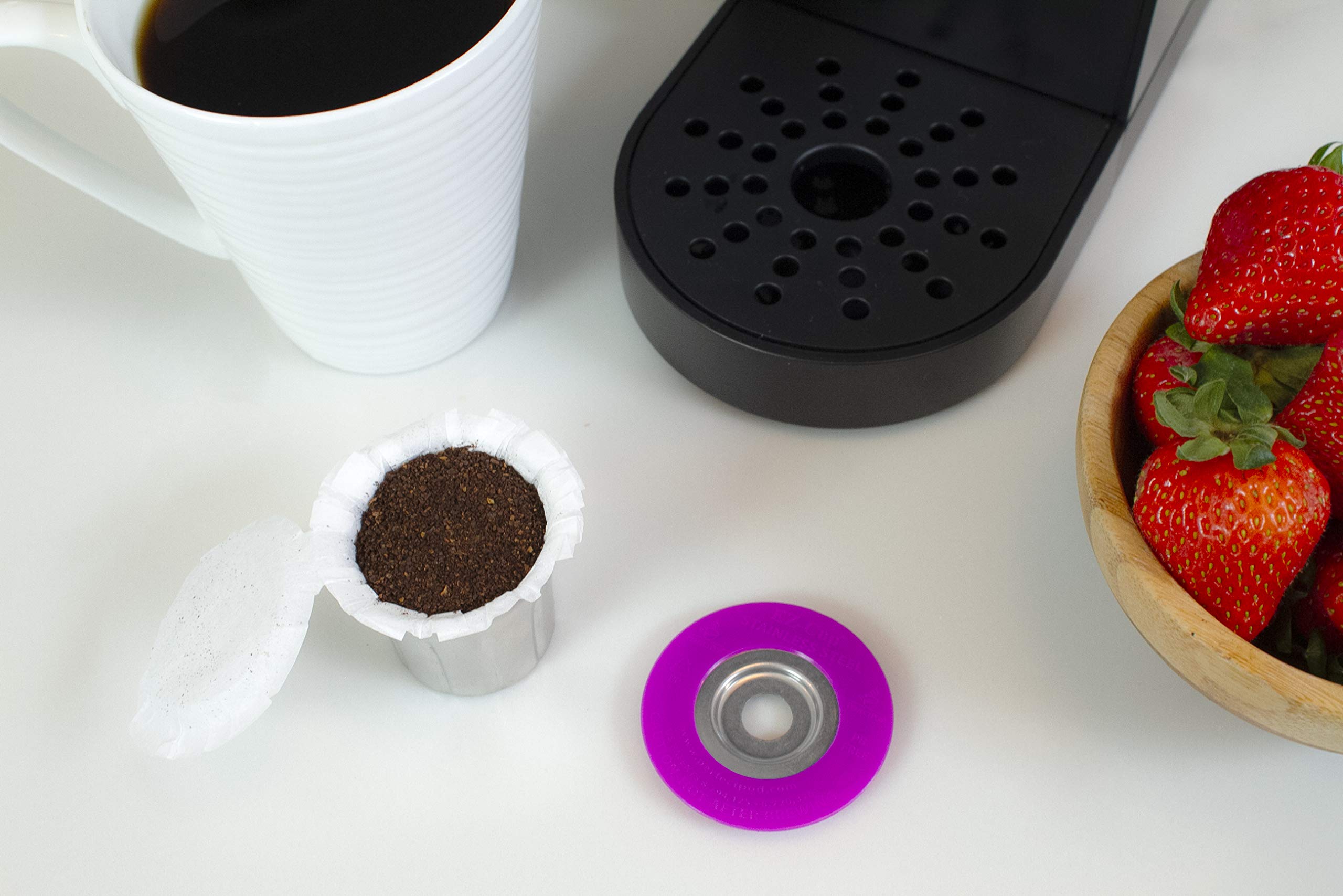 EZ-Cup pour-action demonstrates smooth coffee flow from the Perfect Pod.