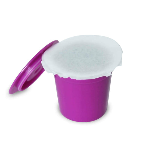 Reusable coffee pods prepared with EZ-Cup filters for customizable blends from Perfect Pod.