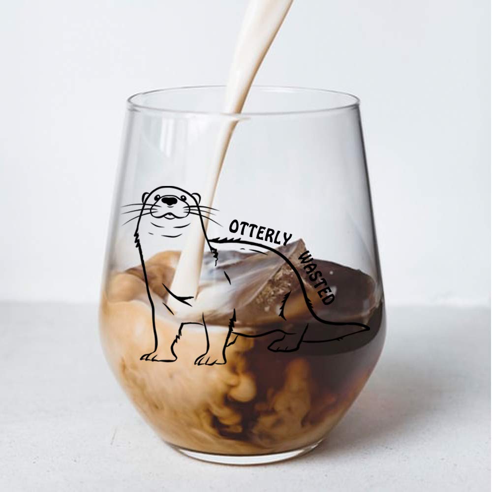 Perfectinsoy Otterly Wasted glass holds 15 ounces for versatile drinks