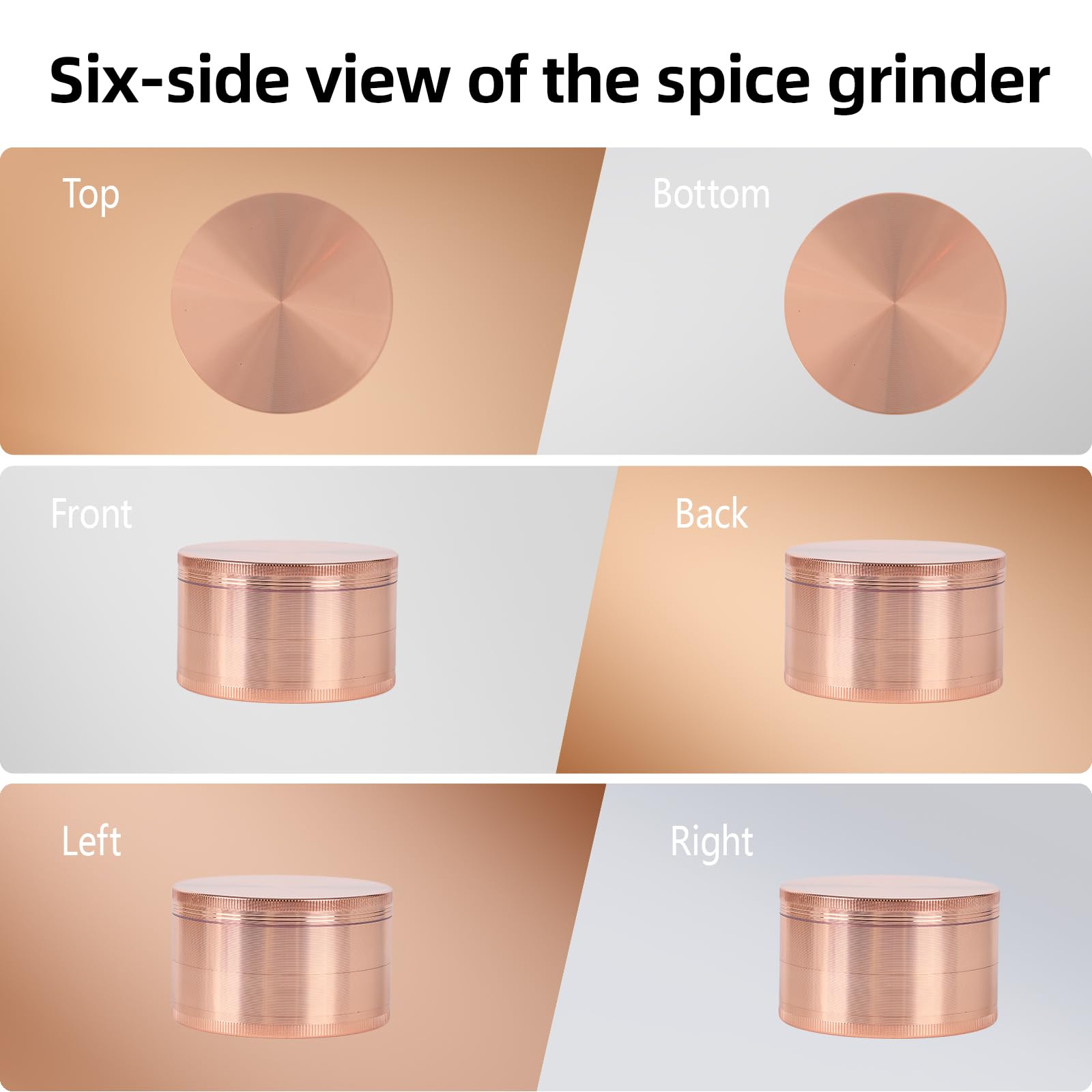 Perfekitsup Spice Grinder Rose Gold kitchen spice tool for home cooks.