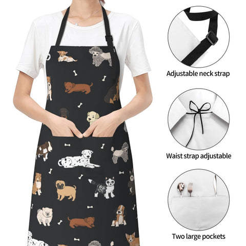 Perinsto Puppy Dog Pets Waterproof Apron with two large front pockets for tools