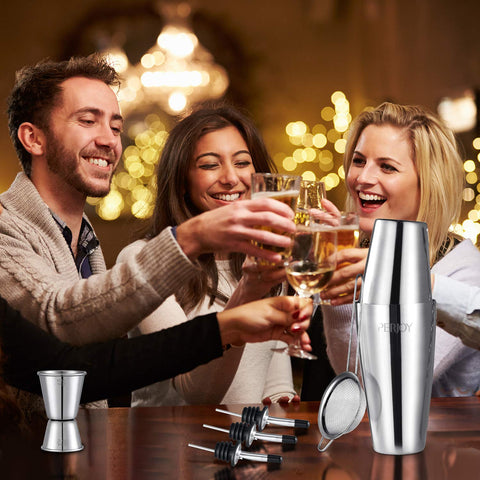 Perjoy gift-ready bar tools set ideal for home bartenders