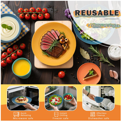 Perlapoc wheat straw durable unbreakable design ideal for kids and travel