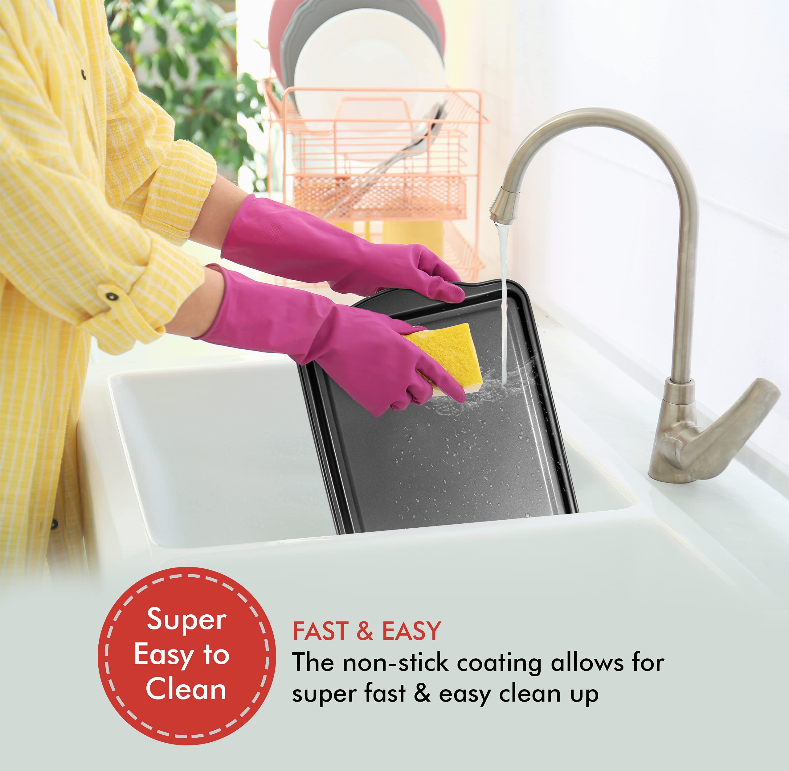 PERLLI cookie sheets are oven-safe up to 450°F for versatile baking