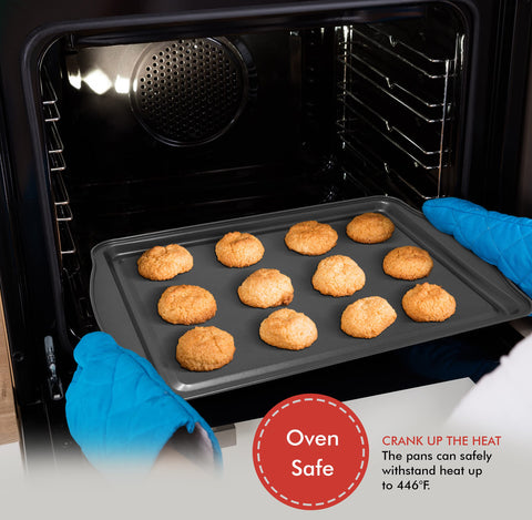 PERLLI stackable cookie sheets save space when stored