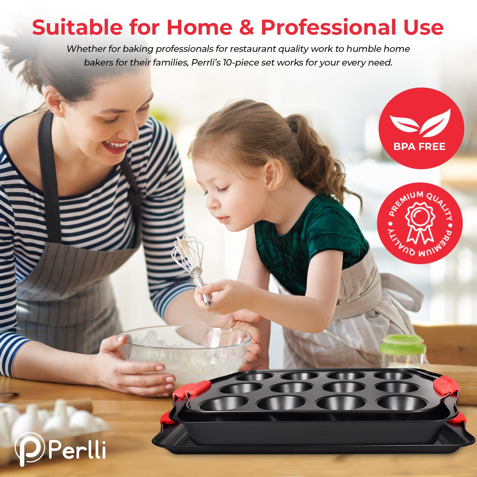 PERLLI loaf pan ideal for quick breads with non-stick release