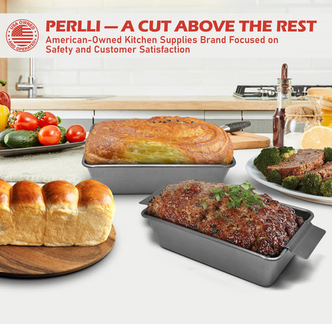 PERLLI versatile-oven-pan-for-bread-cake adapts to loaves, roasts, and more.