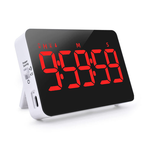 PERSUPER digital timer front view with clear LED display for precise countdown in kitchens.